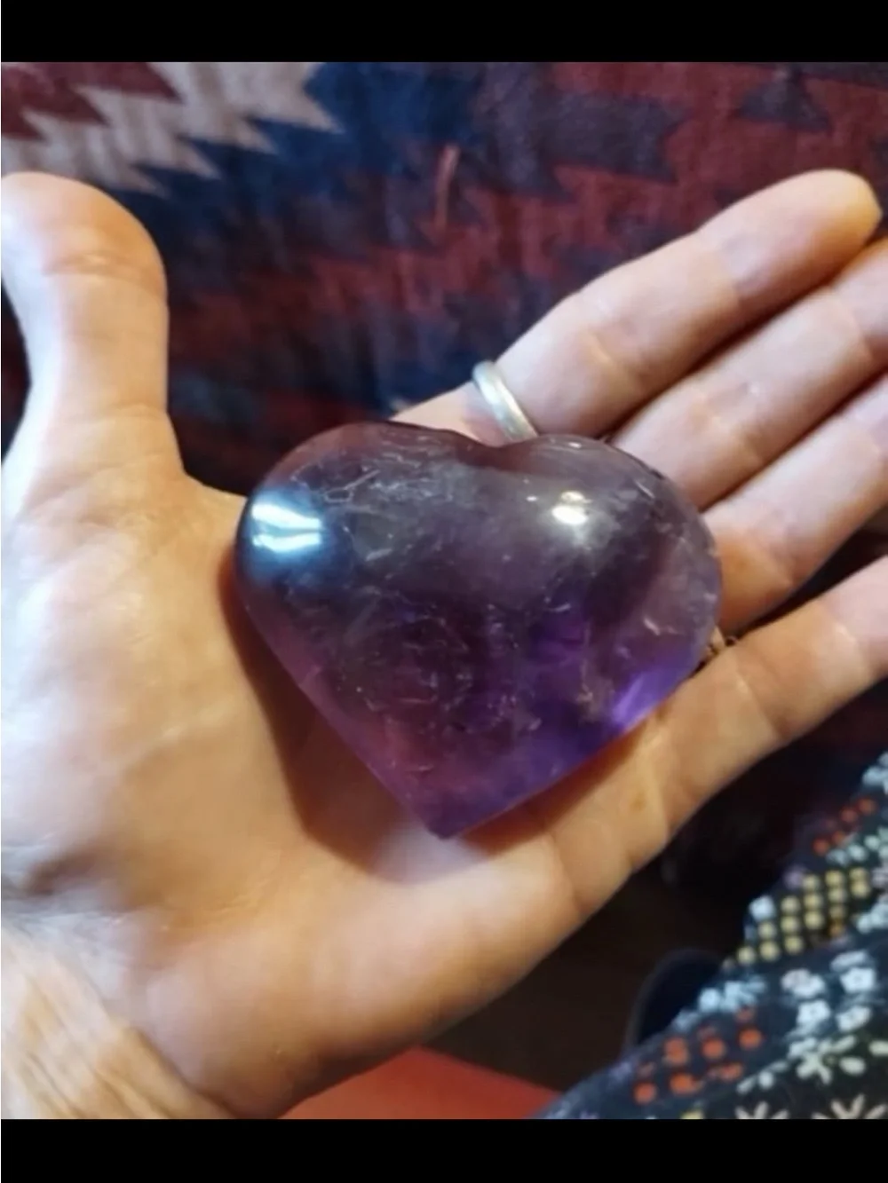 Amethyst Heart Crystal Ametrine HQ